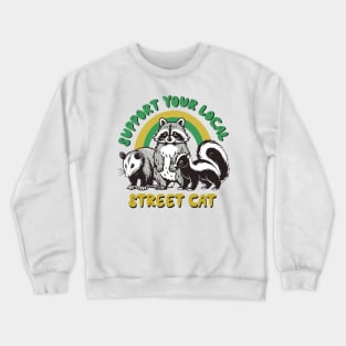 raccoon cat Crewneck Sweatshirt